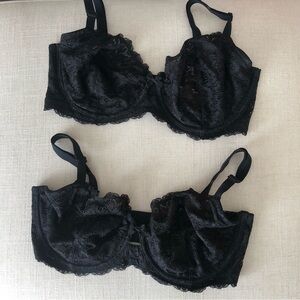 Victoria’s Secret Black Lace Unlined Demi Bras